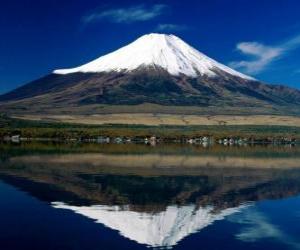 Puzzle Fuji Yama ηφαίστειο είναι το ψηλότερο βουνό της χώρας, με 3.776 μέτρα Ιαπωνία